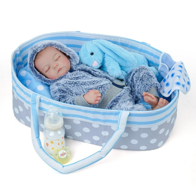 Muñeca Reborn Babeside Relike Boys, 43 cm, cuerpo completo de vinilo