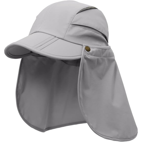 CoCoMangos Men Women Safari Fishing Sun Cap with Removable Neck Flap UPF 50 UV Protection Quick Dry Breathable Hats