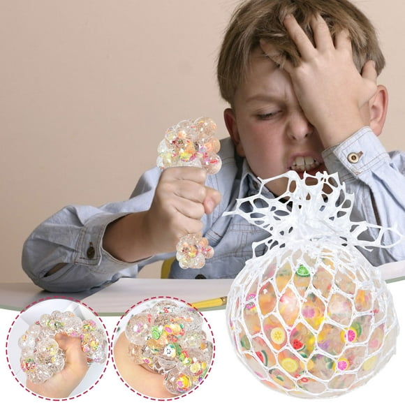 EGNMCR Squishy Toy Tpr Fruit Vent Ball Vent Toy Squeeze-Decompression Toy 50ML Beach bubble Birthday Gifts for Kids