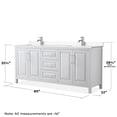 thumbnail image 5 of Wyndham Collection Daria 80" Light Vein Wood Double Bathroom Vanity in White, 5 of 5