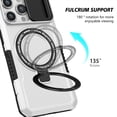 thumbnail image 7 of Rugged Military Grade Drop Protection Hard Back Cover for iPhone 15 Pro 6.1, Scratch Resistant, 15W Magnetic Wireless Charging, Kickstand, Camera Lens Slider, 7 of 7