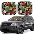 thumbnail image 6 of Kdxio Watercolor Tropical Flowers Print 2-Piece Sun Shade Front Windshield - Foldable Car Front Window Sunshades For Most Sedans Suv Truck, 6 of 6