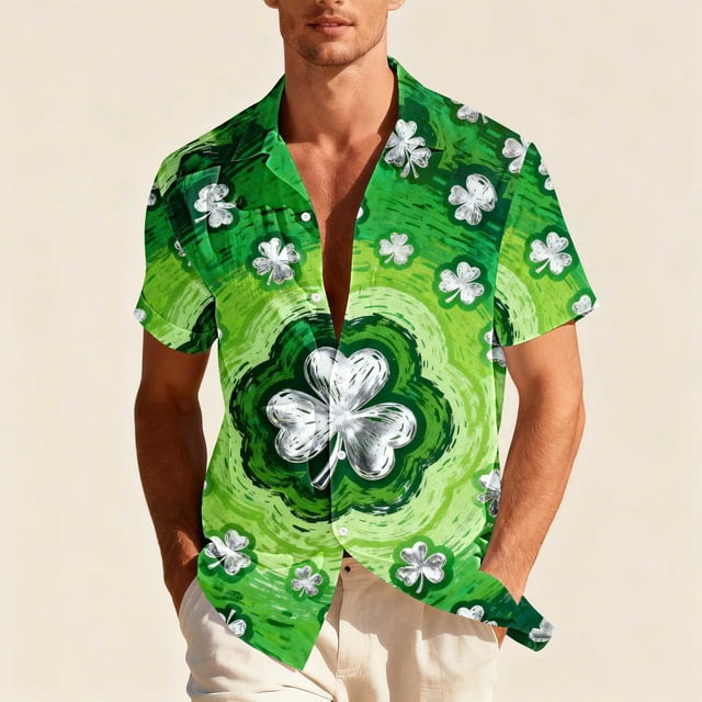 Ceisia Unisex Aloha Hawaiian Shirt Tropical Print Short Sleeve Button Down Casual Beach Vacation Gift Shirt