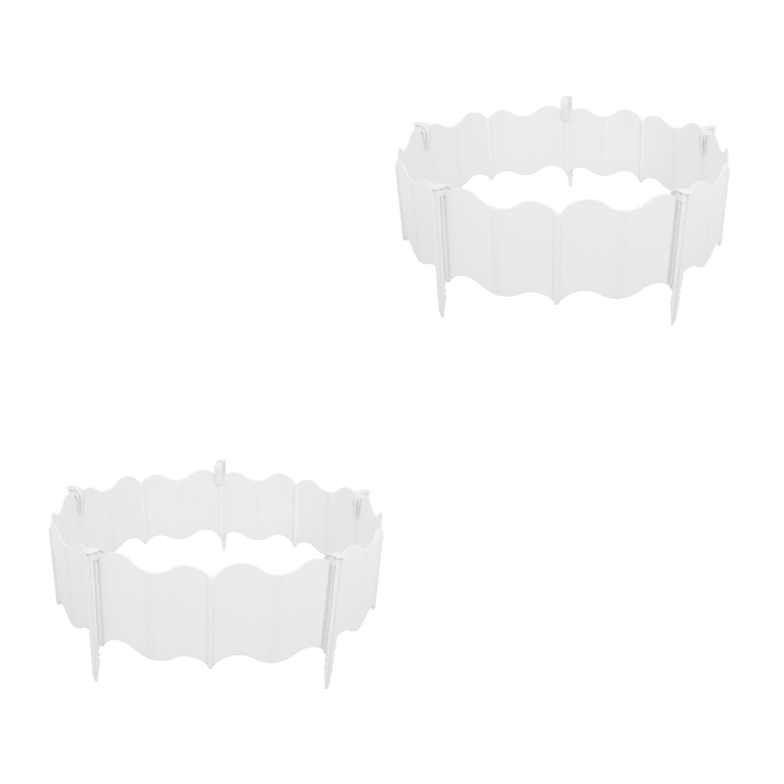 Raindrops 2-Pack Plastic Garden Bed Edging Fence, Decorative Landscape Border for Flower Beds and Small Garden Areas