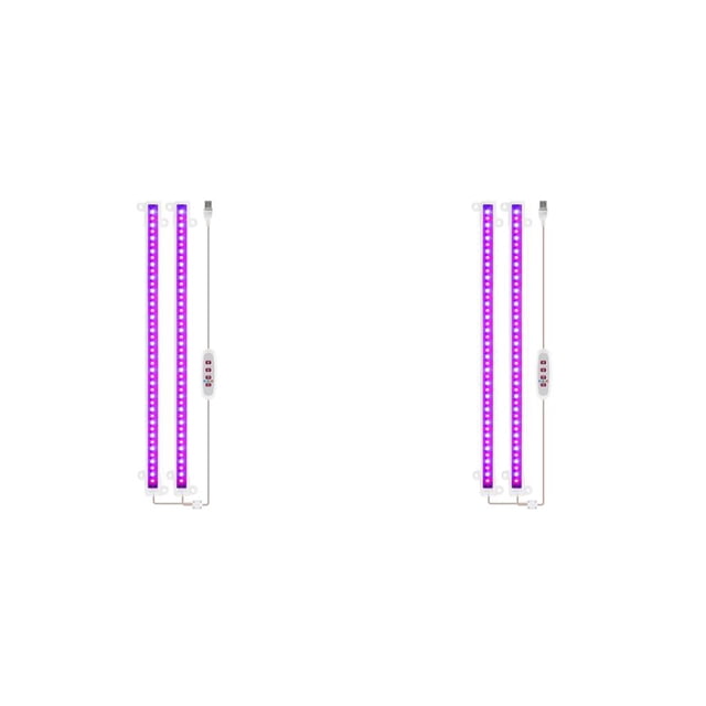 relayinert 50CM Bandes Lumineuses LED USB Phytolamp Réglable Lanterne IP20 Étanche Haute Luminosité Deux Têtes Rouge Bleu 2ensemble