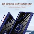 thumbnail image 5 of Allytech Clear Case for Samsung Galaxy S22 Ultra, Slim Case with Metal Ring Kickstand, Armor Lens Protection Shockproof Anti-Fingerprint Soft TPU Frame + Hard PC Back Protective Case - Blue, 5 of 8