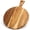 21"L x 16"W, variant on 21"x16" XL Round Acacia Wood Cutting Board with Handle, Large Charcuterie Serving Platter for Meat, Cheese, Bread & Pizza