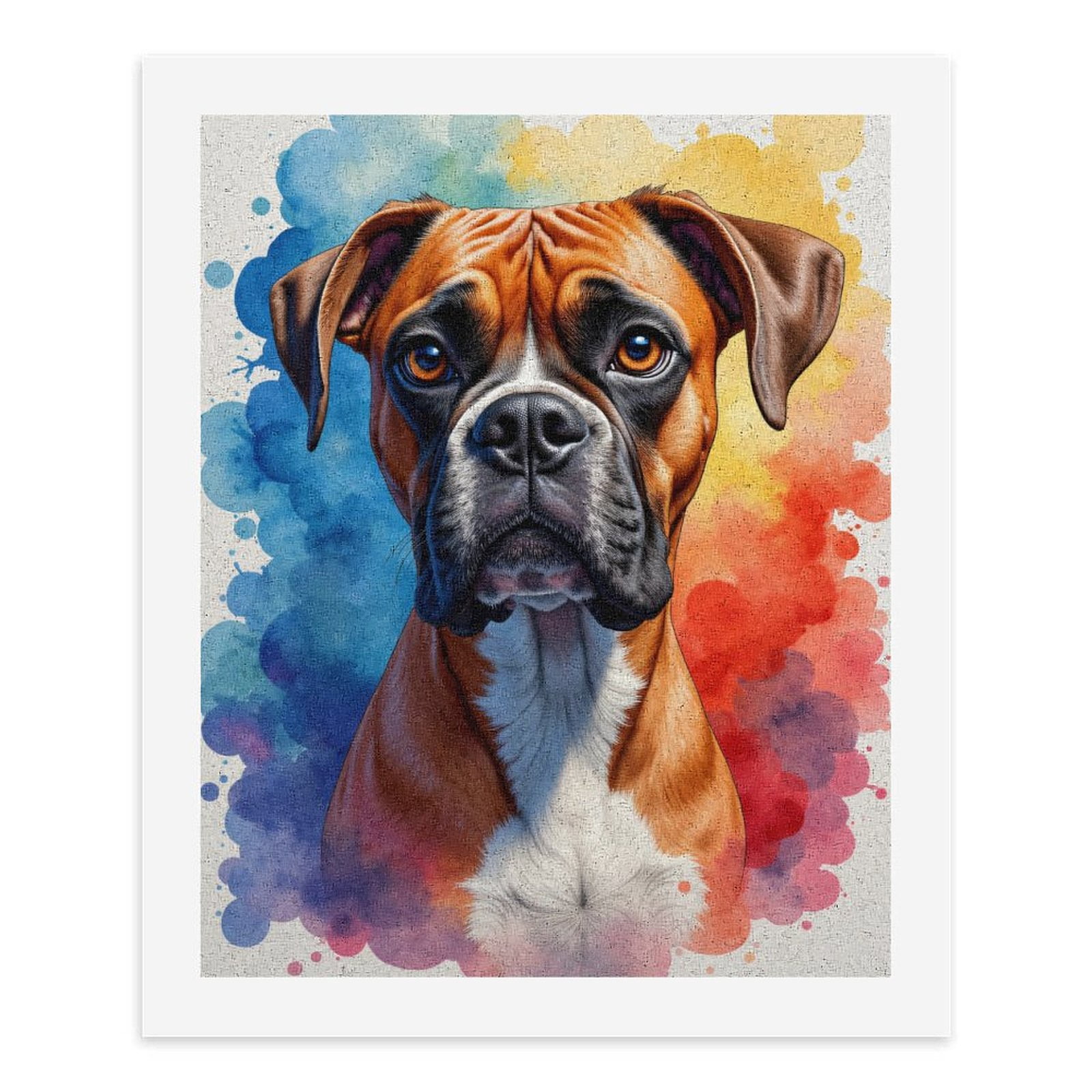 Paint By Numbers Kit for Adults Beginner - DIY Colorful Boxer Dog Portrait Art Canvas Painting Kits for Adults, Frameless Paint By Number for Adults for Home Wall Decor 16x20 Inch
