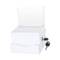 thumbnail image 3 of MAGIDEAL Acrylic Donation Business Container Case Fundraising Ballot Box white, 3 of 8