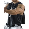 thumbnail image 3 of Sunloudy Chaleco deportivo de verano para hombre, camiseta sin mangas de secado rápido con cuello redondo y estampado de letras para hombres, M/L/XL/XXL/XXXL Sunloudy moda, 3 of 7