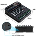 thumbnail image 2 of Sound Table T6 Au-dio Mixer 6-Channel Sound Card Processor 16DSP Sound Controller Interface for PC Recording Streaming ,Reduced Noise, 2 of 7