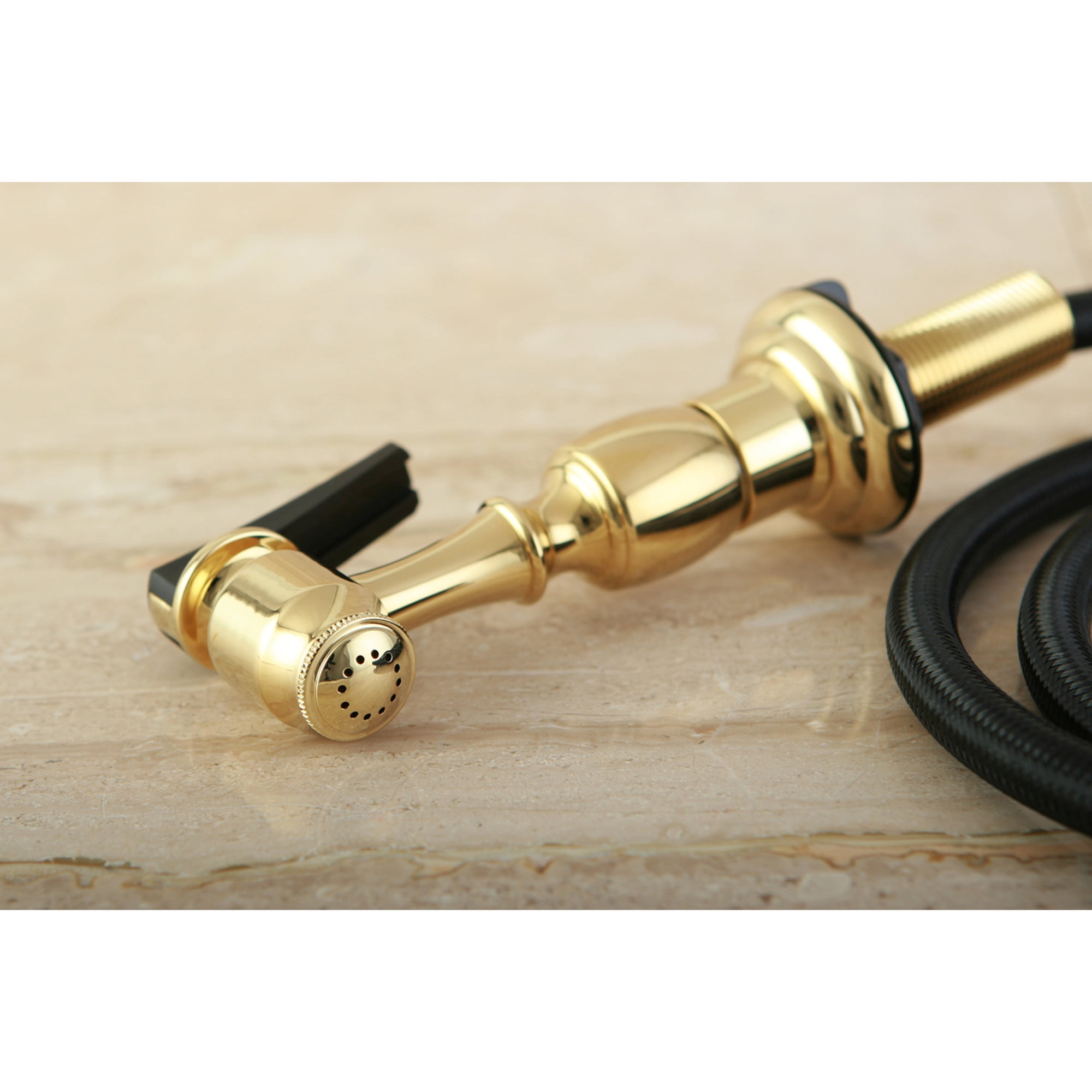 Kingston Brass KBSPR2 Brass Kitchen Faucet Side Sprayer in Polished Brass