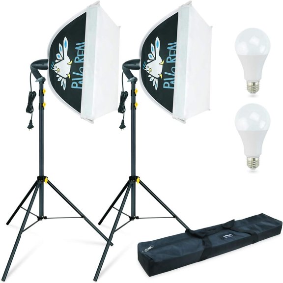 2 Softbox Light Kit Photo Studio Photography Continuous Lighting Stand Set  for Studio, Portrait, Video Shooting