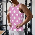 thumbnail image 5 of Fuzoiu Purple And White Polka Dot Print Men's Workout Tank Tops,Sleeveless Gym Shirt Quick Dry,Fitness Bodybuilding T-Shirt,Muscle Athletic Workout Tee-4X-Large, 5 of 7