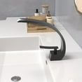 thumbnail image 3 of Bathroom Sink Faucet Modern Single Hole 1-Handle Faucet, Matte Black Solid Brass Faucets,Unique Bathroom faucets Mixer Tap, 3 of 14