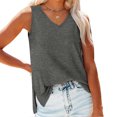 thumbnail image 1 of Soki Womens Sleeveless Tank Tops V Neck Racerback Relaxed Fitted Casual Tee, 1 of 6