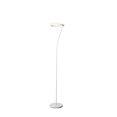 thumbnail image 1 of 73" Tall Metal Torchiere Floor LED Lamp with Halo design, Matte White finish, 1 of 6