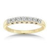 1/4 Carat Diamond Seven Stone Yellow Gold Anniversary Band