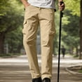 thumbnail image 2 of Mens Sweatpants,Europe and The United States Men's Rushing Pants Fall and Winter Outdoor Solid Color Mountaineering Pants,Cargo Pants for Men,Size:M, 2 of 9