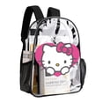 thumbnail image 2 of Hello Kitty Clear Backpack Heavy Duty See Through Bookbag Transparent Bag for Colleges School Work Sport Travel, 2 of 7