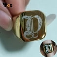 thumbnail image 4 of Vnox-Anillo de sello de inicial de A-Z pesado para hombres, joyería de dedo Punk gruesa, de acero inoxidable sólido, Color dorado, regalo personalizado, 4 of 4