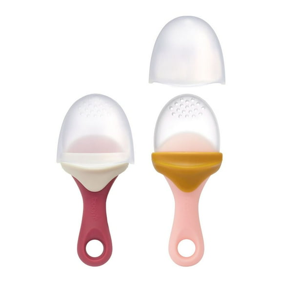 Boon 2-Pack PULP Silicone Feeder - Mauve/Pink