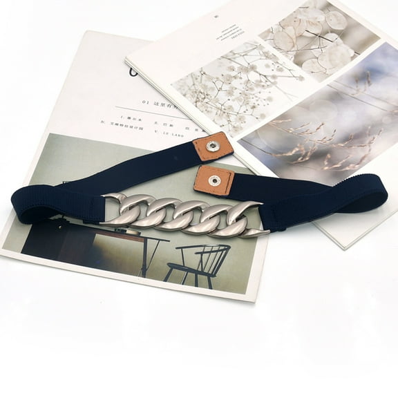 Clearance! Baberdicy Fashion Lady Wide Belts Women Wide Elastic Belt Buckle Waist Dress Stretch Black