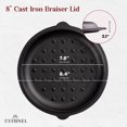 thumbnail image 2 of Tapa de cristal Cuisinel de 15,24 cm compatible con utensilios de cocina Lodge, 2 of 7
