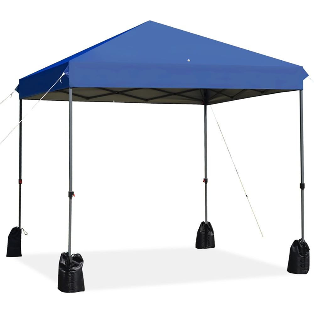 Spaco 8’x8' Outdoor Pop up Canopy Tent w/Roller Bag-Blue, Party Tent for Outside Party Waterproof Canopy Wedding Tent BBQ Shelter