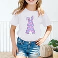 thumbnail image 2 of Girls Easter Shirts Casual Comfy Black Egg Bunny Print Summer Easter Tshirt Bunny Short Sleeve Shirt for Boys Girls Kids Tees T-Shirts, 2 of 4