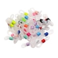 thumbnail image 2 of 50 Pieces Eyeglass Chain Ends, Adjustable Rubber Ends Connectors for Eye Glasses Holder Necklace Chain Strap , White, 2 of 9