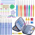 thumbnail image 1 of Crochet Hook Kit DIY Ergonomic Knitting Needle Crochet Accessory Set with Case, 1 of 5
