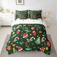 thumbnail image 2 of jejeloiu Christmas Tree Bedding Comforter Set 7 Pieces,Cartoon Xmas Hat Full Bedding Set,Holiday Berry Fitted Sheet Flat Sheet For Children,Luxury Bedroom Decor Reversible, 2 of 8