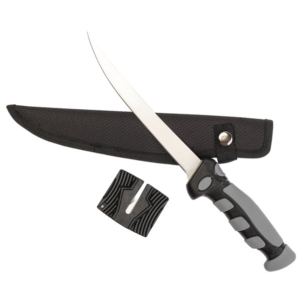 Ozark Trail 7" Fillet Knife with Knife Sharpener and Nylon Sheath