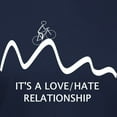 thumbnail image 3 of CafePress - Cycling : Love Hate Relationship T Shirt - Women's Traditional Fit Dark T-Shirt, 3 of 4