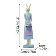 thumbnail image 3 of Easter Bunny Figurine, Gentleman Bunny Statue for Indoor Outdoor Home Decor, Garden Patio, Spring Holiday Tabletop Decoration - Style A, 3 of 5