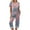 Multicolor, variant on Tnhcen Two-Piece Women's Capri Pajama Sets Short Sleeve V Neck Tops Capri Pants Nightwear with Pockets S-2XL