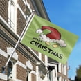 thumbnail image 3 of Bandera de exterior de Grinch de 3 x 5 pies, pancarta para exteriores, bandera de doble cara para casa, jardín, patio, desfile, cartel, decoración de fiesta, tapiz de pared, 3 of 8