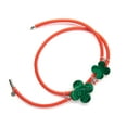thumbnail image 2 of Rock Lily Collection Swirl Double Wrap Necklace 15" Orange & Malachite, 2 of 2