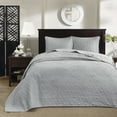 thumbnail image 5 of Regency Heights Quebec 3 Piece Bedspread Set Lightweight Reversible Bedding Set, Queen, Gray, 5 of 14