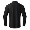 thumbnail image 4 of Domuza Mens Mock Turtleneck Long Sleeve Lightweight Casual Slim Fit Pullover Fall Winter Thermal Soft Comfy Elastic Basic Undershirt Black L, 4 of 4