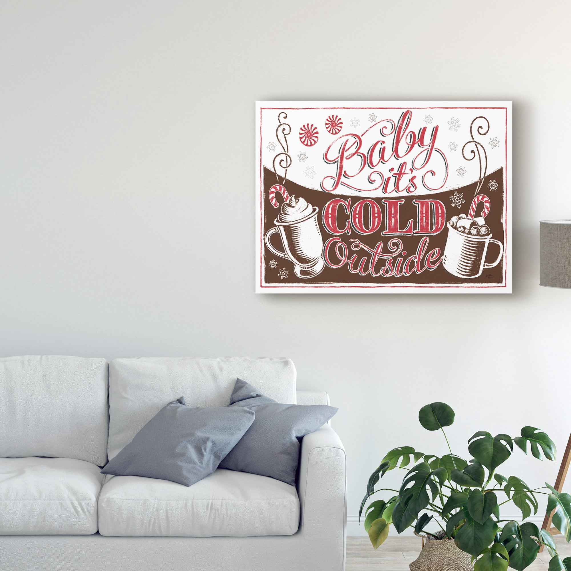 Trademark Fine Art 'Merry Little Christmas I Brown' Canvas Art by Janelle Penner