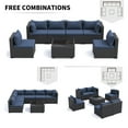 thumbnail image 2 of MRUAKA 7 Pieces Patio Conversation Set, Outdoor Sectional PE Rattan Wicker Furniture Seat,Blue, 2 of 8