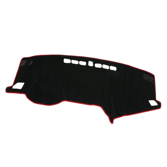 Unique Bargains Dashboard Cover for Hyundai Sonata 2015-2019 Non-slip Polyester Black Red Dash Cover Mat Protector Cover