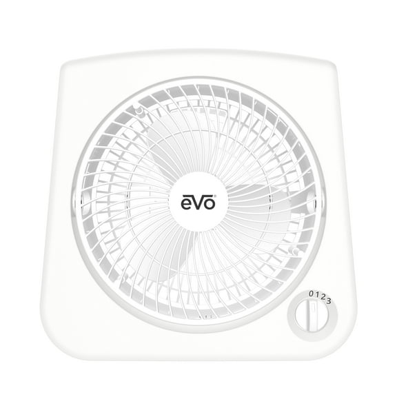 EVO Square Desk Fan, White, DF200