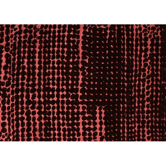 Ahgly Company Indoor Rectangle Abstract Red Modern Area Rugs, 8' x 12'