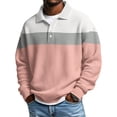 thumbnail image 5 of Mens Manga Larga Vintage Impresión Botón Abajo Turndown Cuello Camisa para Verano Desgaste Casual, 5 of 5