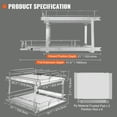 thumbnail image 3 of VEVOR 2 Tier 20"Wx21"Dx15"H Pull Out Cabinet Organizer, Heavy Duty Slide Out Pantry Shelves, Steel Roll Out Drawers, Sliding Drawer Storage for Home, 21.5"Wx22"Dx18"H Install Size for Cabinet, 3 of 10