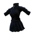 thumbnail image 1 of Conjunto de uniforme femenino, camisa, falda, ropa de entrenamiento, ropa informal de moda, accesorios de cosplay para coleccionistas a escala para Abrigo negro, 1 of 8