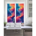 thumbnail image 2 of Window Privacy Film Orange Blue Pink Stained Glass Window Film Decorative Sun Block Window Cover Modernism Water Ripple Moire Window Clings Static Adhesive Sticker for Bathroom 17.7"x39.3", 2 of 7